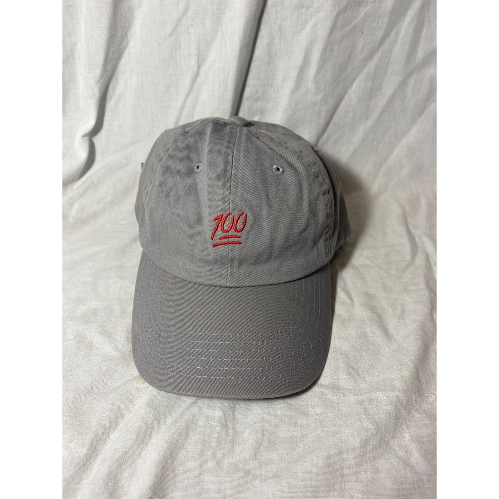 100 Emoji Hat Gray Strapback